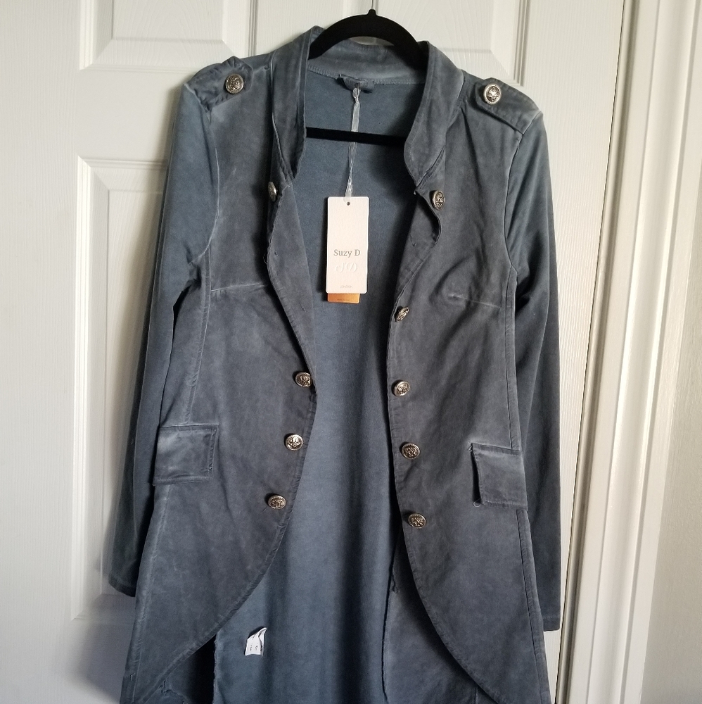 Suzy D London Distressed Military Jacket